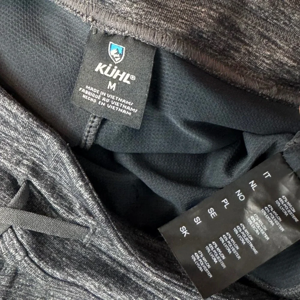 KUHL Harmony Skort Womens Medium Charcoal Gray Heathered Active Skirt Lined Logo